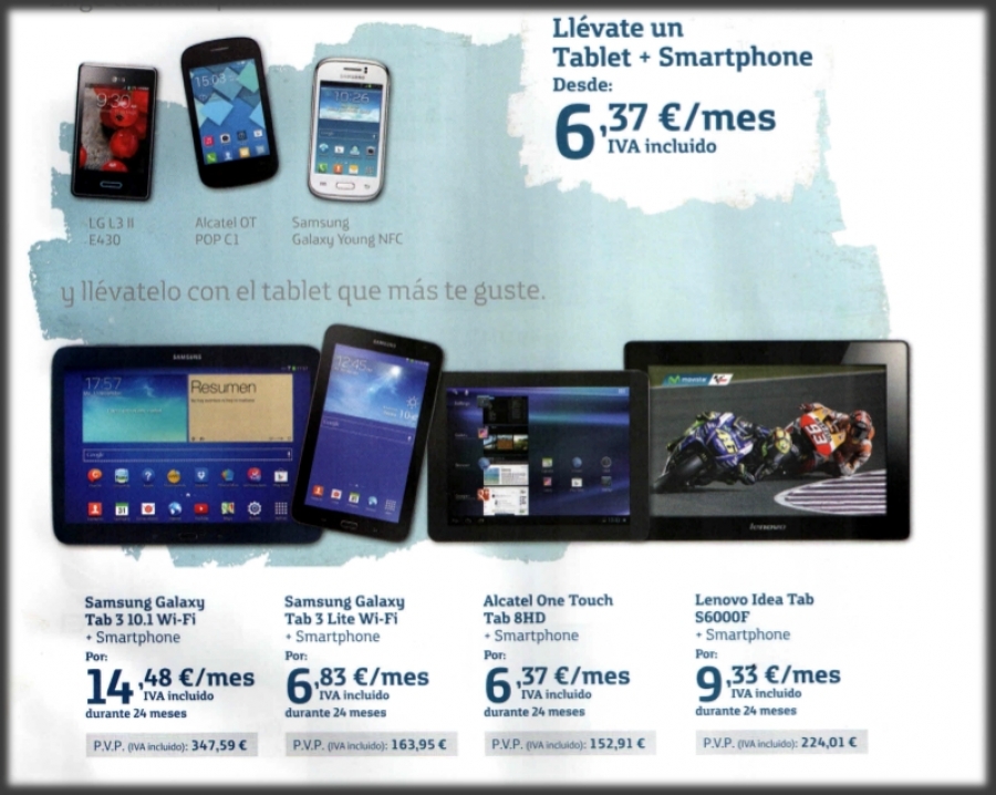 Llévate un tablet + smartphone